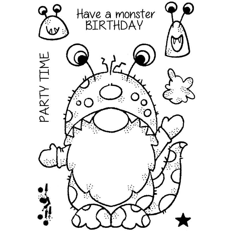 Woodware Clear Singles Monster Gnome 4 in x 6 in Stamp