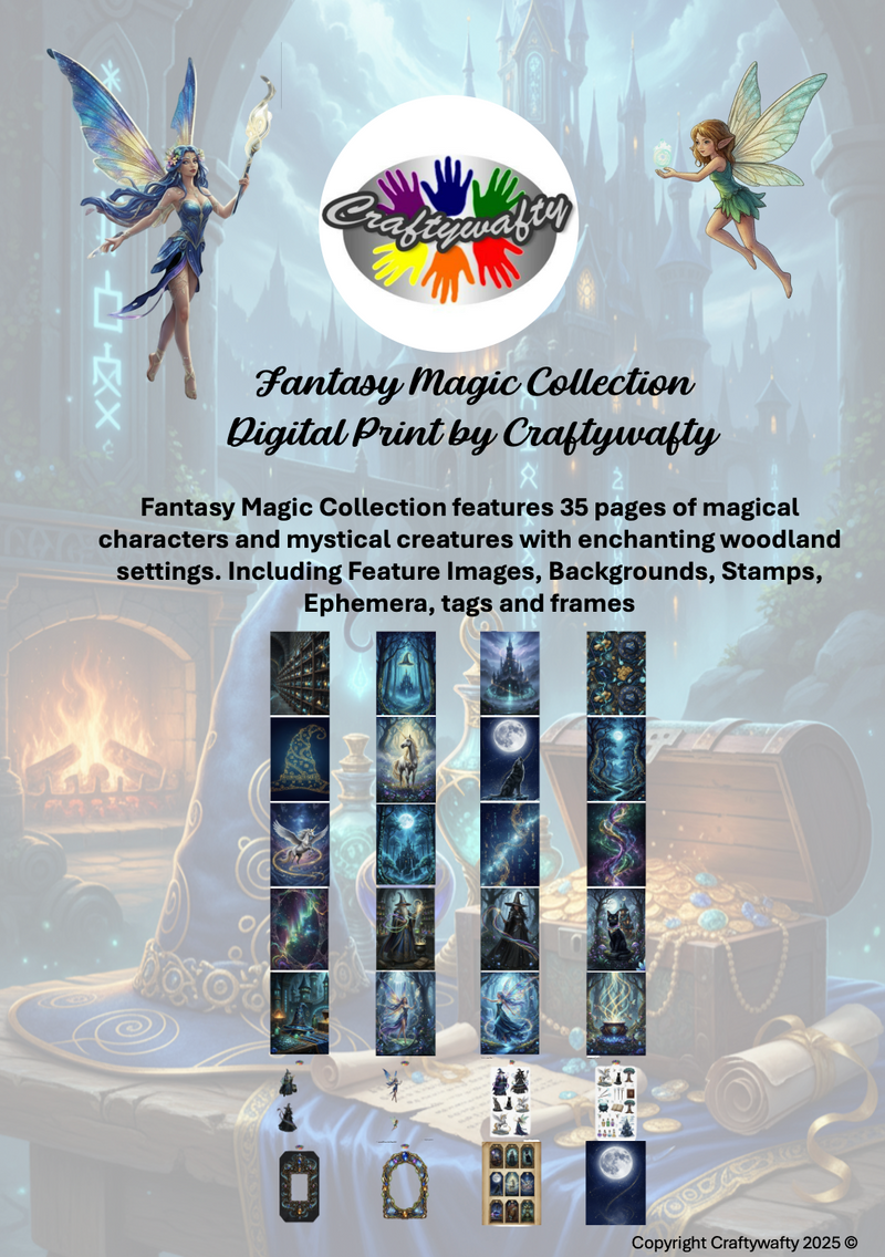 Fantasy Magic Digital Print Collection by Craftywafty