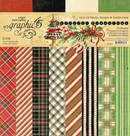 Graphic 45 Merry-ful Greetings 12×12 Plaids & Stripes Pack | 4503283
