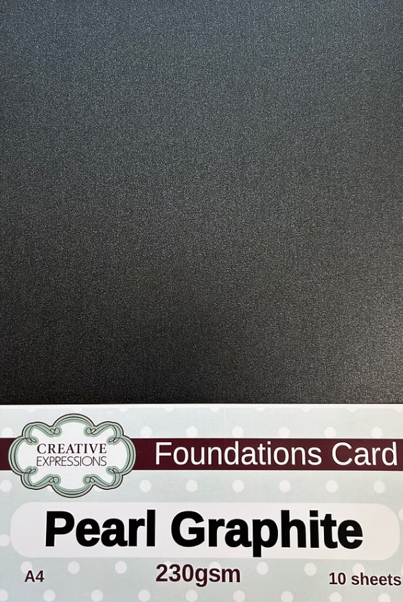 Pearl Graphite Foundations Card 230gsm A4 10 Sheets by Creative Expressions