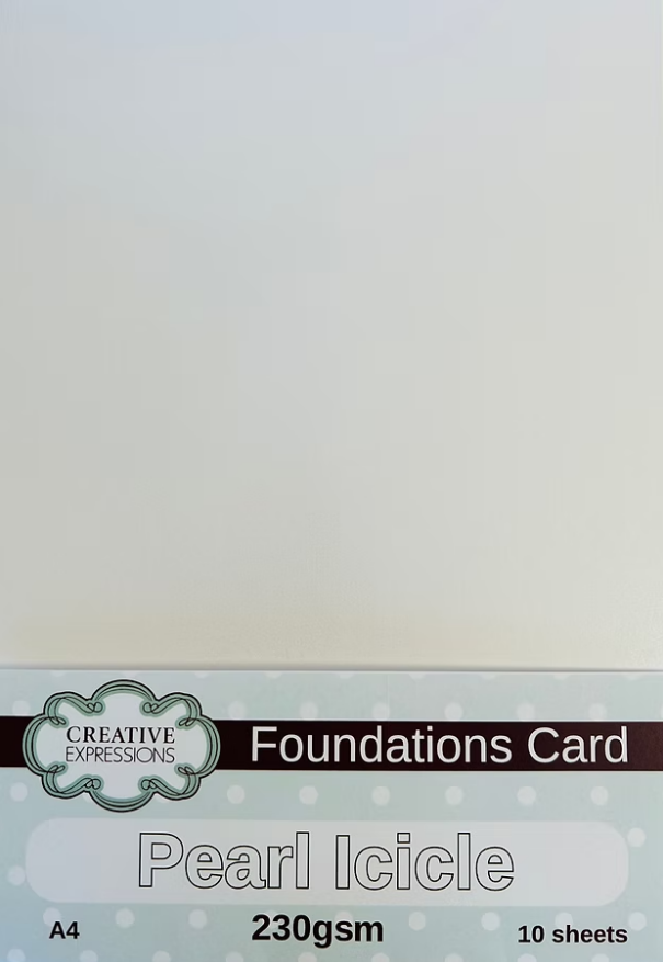 Pearl Icicle Foundations Card 230gsm A4 10 Sheets by Creative Expressions