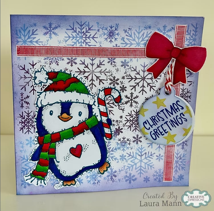 Woodware Snowflake Shower A6 Clear Stamp Set by Françoise read