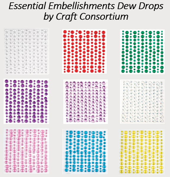 The Essential Embellishments Adhesive Dew Drops by Craft Consortium