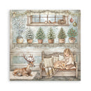 Stamperia White Christmas 12x12 Single Faced Scrapbooking Pad SBBXLB39