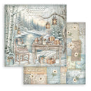 Stamperia White Christmas 8x8 Double Sided Scrapbooking Pad | SBBS146