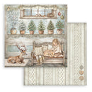 Stamperia White Christmas 8x8 Double Sided Scrapbooking Pad | SBBS146