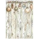 Stamperia White Christmas A6 Rice Paper Backgrounds | DFSAK6059