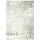 Stamperia White Christmas A6 Rice Paper Backgrounds | DFSAK6059