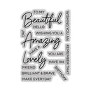 Amazing, Beautiful, Lovely Sentiment Builder Die & Stamp by Chloes Creative Cards - Craftywaftyshop