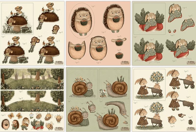 Amongst the Hedgerow - 8" x 8" - Premium 3D Decoupage Pad by Craft Consortium - Craftywaftyshop