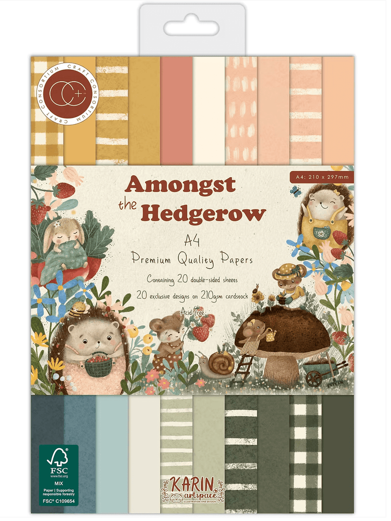Amongst the Hedgerow - A4 - Premium Paper Pad by Craft Consortium - Craftywaftyshop