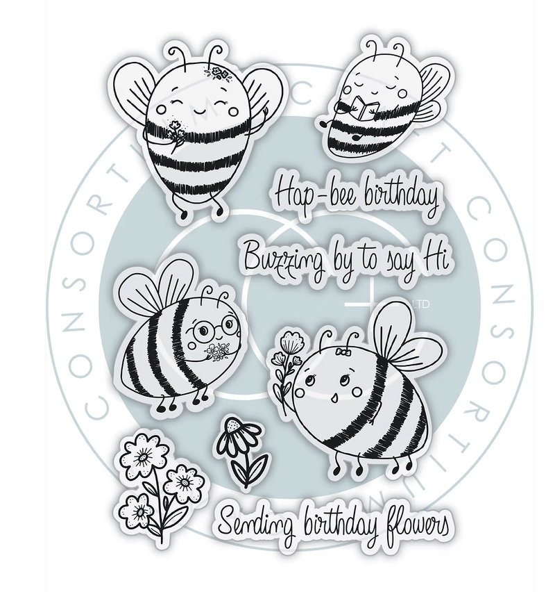Amongst the Hedgerow - Buzzing - Clear Photopolymer Stamp Set by Craft Consortium - Craftywaftyshop
