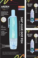 Arden Creative Studio 1x Glue Dot Pen and 2x Refills Super Value Bundle