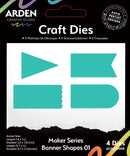 Arden Creative Studio Maker Series Banner Shapes 01 Craft Die Set - Craftywaftyshop