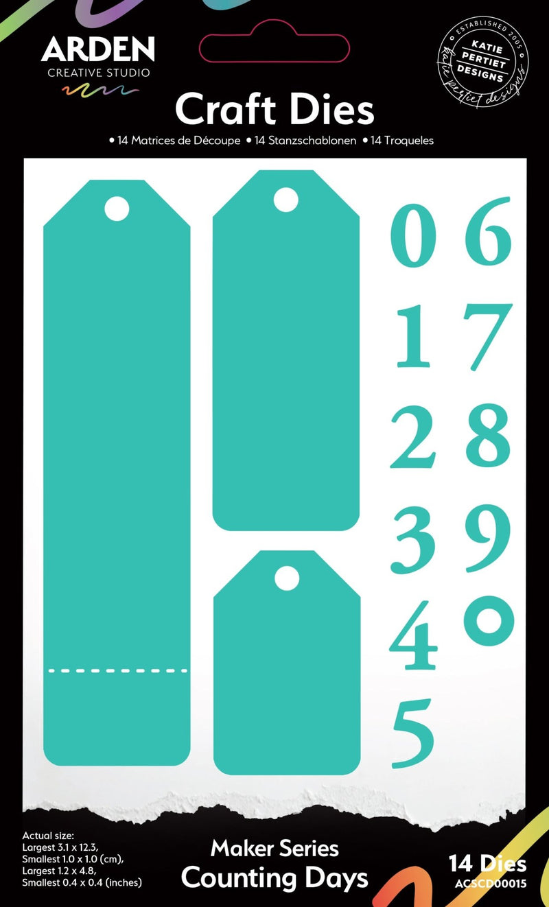 Arden Creative Studio Maker Series Counting Days Craft Die Set - Craftywaftyshop