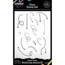 Arden Creative Studio Maker Series Pencil Line Arrows 01 4 in x 6 in Clear Stamp Set - Craftywaftyshop