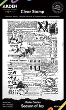 Arden Creative Studio Maker Series Season of Joy 4in x 6in Background Stamp - Craftywaftyshop
