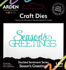 Arden Creative Studio Sentiment Series Stacked Season's Greetings Craft Die - Craftywaftyshop