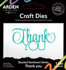 Arden Creative Studio Sentiment Series Stacked Thank You Craft Die - Craftywaftyshop