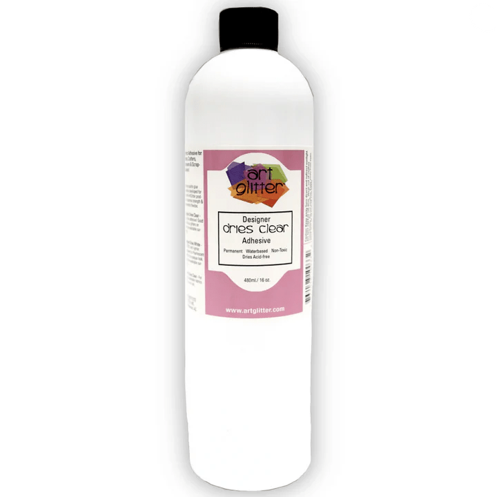 Art Institute Glitter Designer Dries Clear Adhesive 16oz - Craftywaftyshop