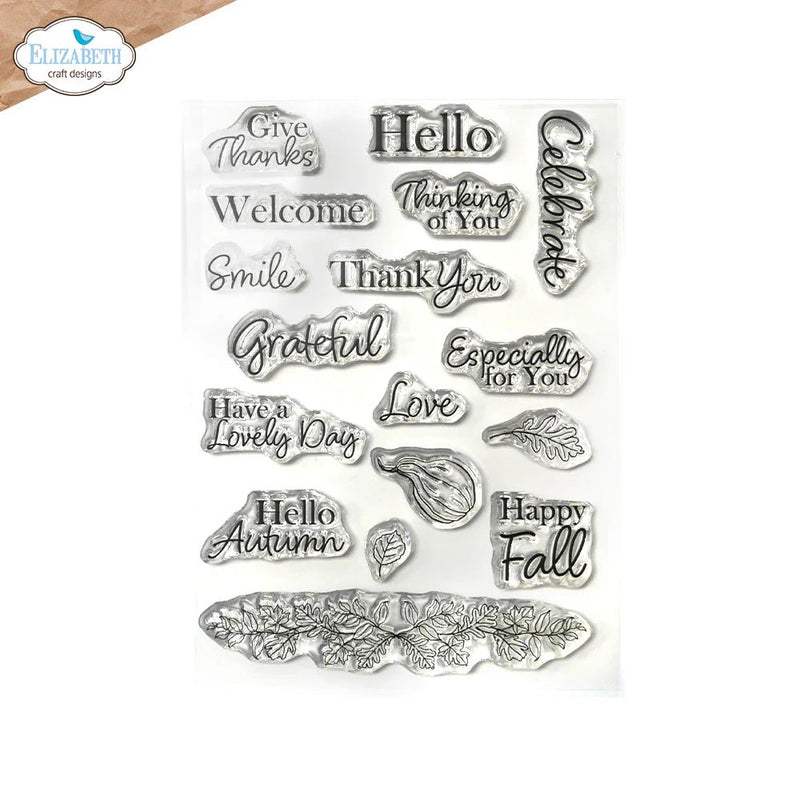 Autumn Greetings Stamp Set by Elizabeth Craft Designs - Craftywaftyshop