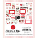 Be Mine 33 Pieces Frames & Tags Die - Cut Ephemera by Carta Bella - Craftywaftyshop