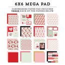 Be Mine 6"x6" Mega Pad 48 Sheet Paper Pad by Carta Bella - Craftywaftyshop