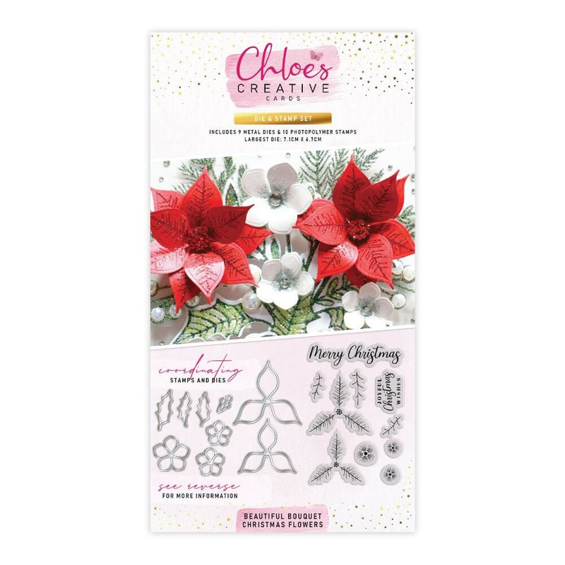 Beautiful Bouquet Christmas Flowers Die & Stamp by Chloes Creative Cards - Craftywaftyshop