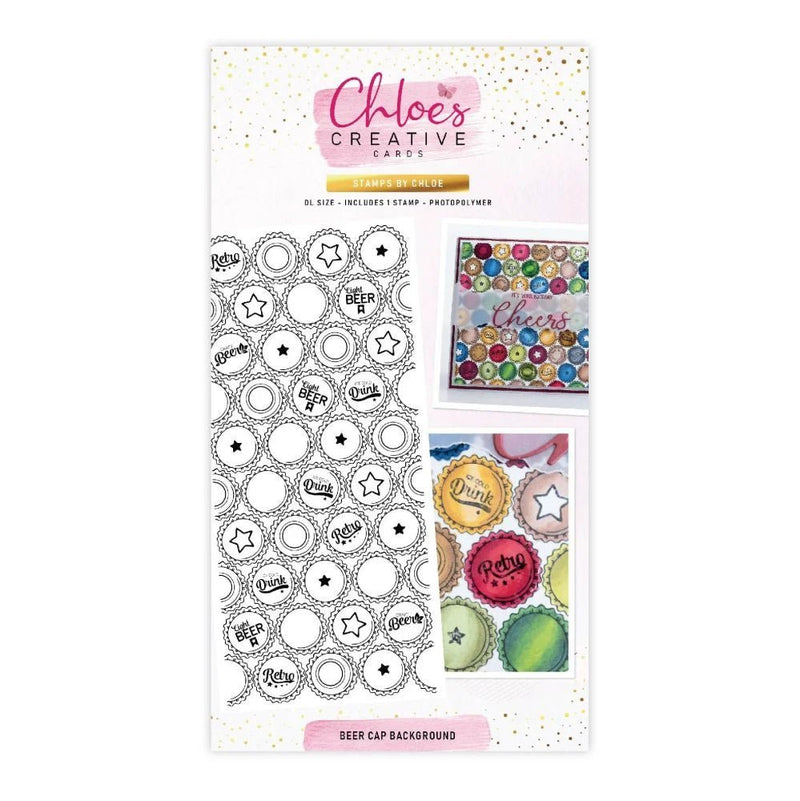 Beer Cap Background Photopolymer Stamp Set (DL) by Chloes Creative Cards - Craftywaftyshop