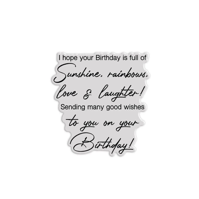 Birthday Verse 3 Photopolymer Stamp Set (A7) by Chloes Creative Cards - Craftywaftyshop
