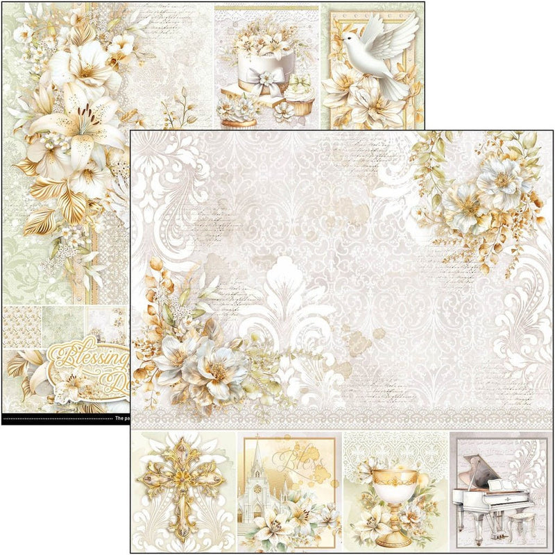 Blessing Day Paper Pad 12"x12" by Ciao Bella - Craftywaftyshop
