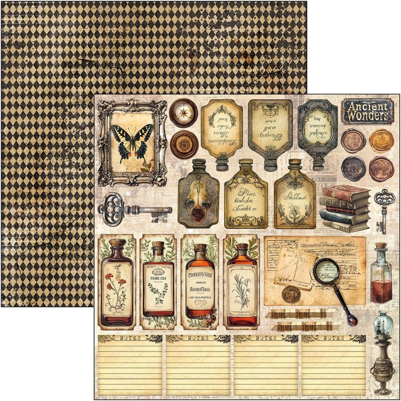 Cabinet of Curiosities 8"x8" Paper Pad by Ciao Bella - Craftywaftyshop