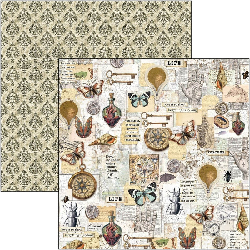 Cabinet of curiosities Paper Pad 12"x12" by Ciao Bella - Craftywaftyshop