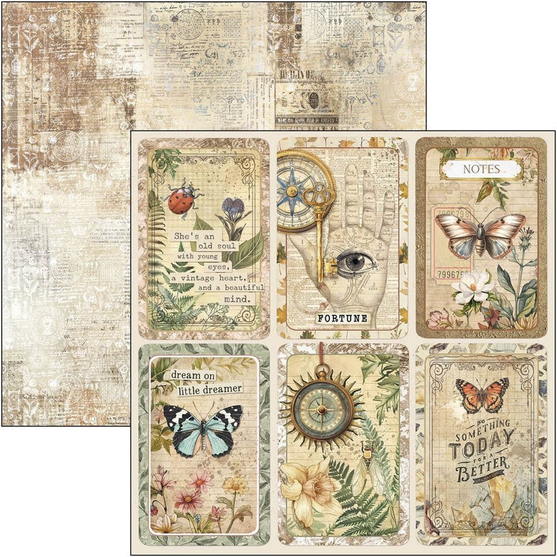 Cabinet of curiosities Paper Pad 12"x12" by Ciao Bella - Craftywaftyshop