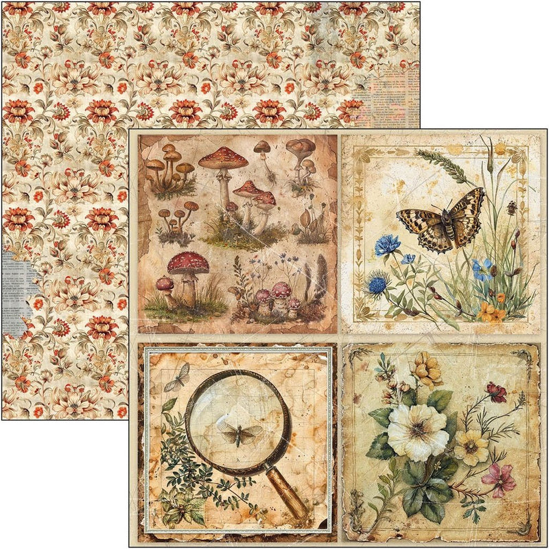 Cabinet of curiosities Patterns Pad 12"x12" by Ciao Bella - Craftywaftyshop