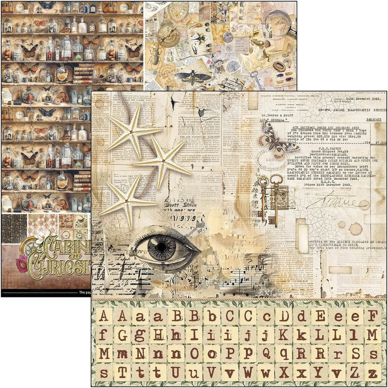 Cabinet of curiosities Patterns Pad 12"x12" by Ciao Bella - Craftywaftyshop