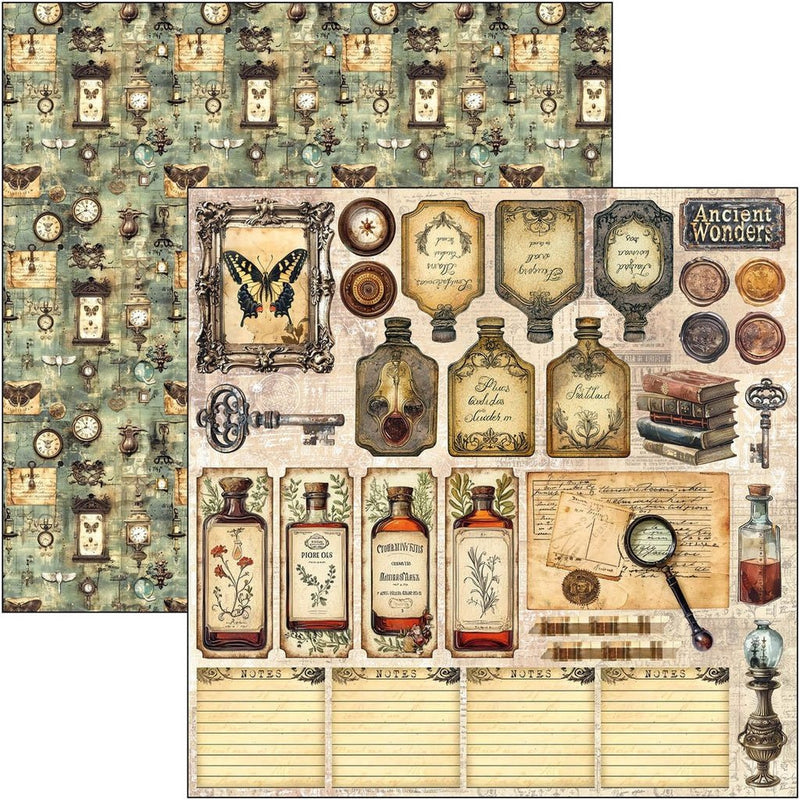 Cabinet of curiosities Patterns Pad 12"x12" by Ciao Bella - Craftywaftyshop