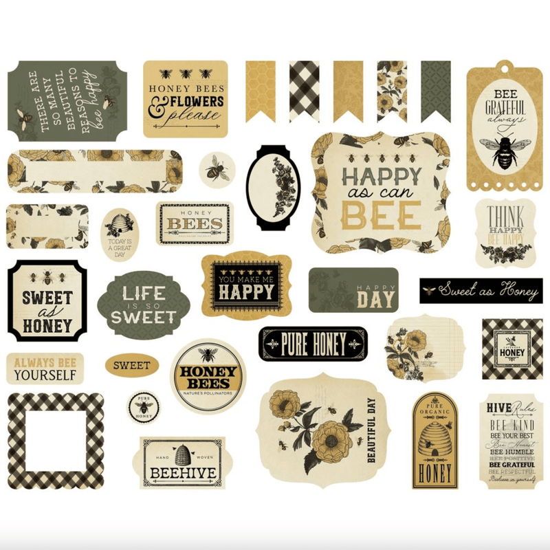 Carta Bella Honey Bee Cardstock Ephemera - Craftywaftyshop