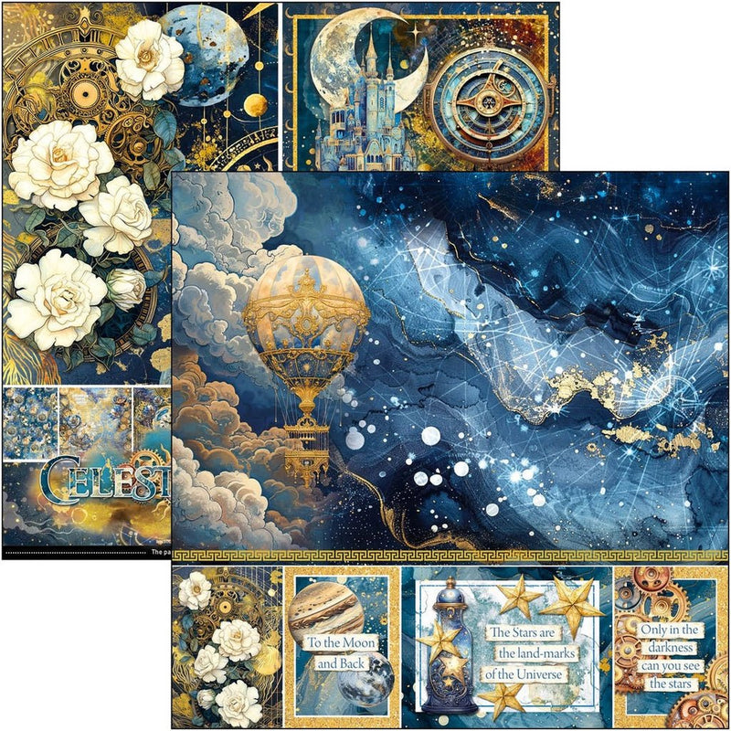 Celestial 8"x8" Paper Pad by Ciao Bella - Craftywaftyshop