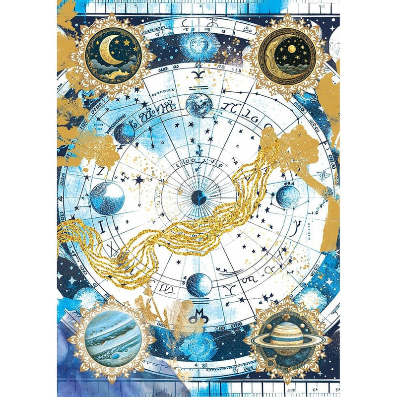 Celestial A4 Vellum Paper Patterns by Ciao Bella - Craftywaftyshop