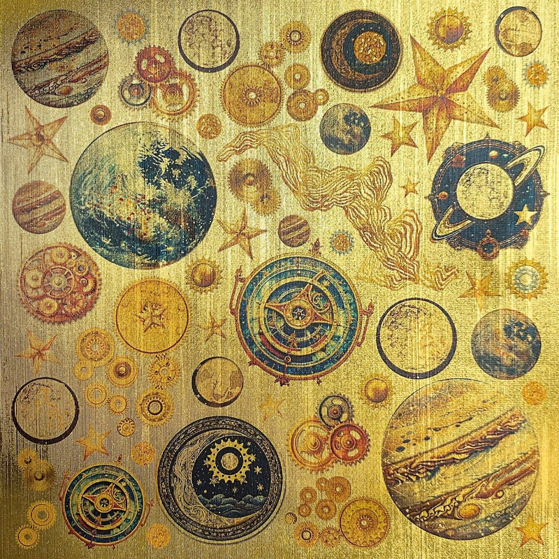 Celestial Deluxe Gold Paper 6"x6" by Ciao Bella - Craftywaftyshop