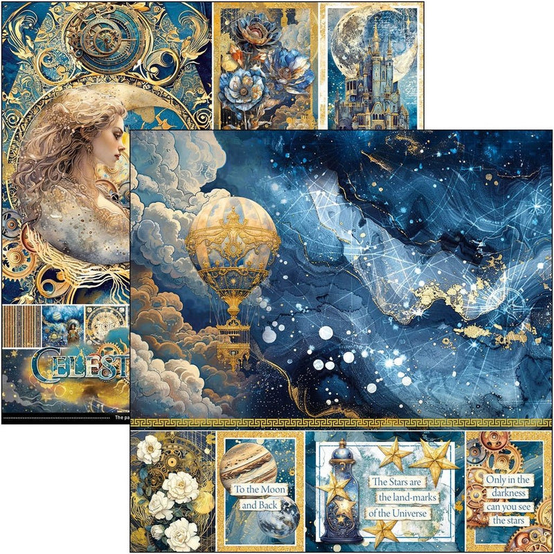 Celestial Paper Pad 12"x12" by Ciao Bella - Craftywaftyshop