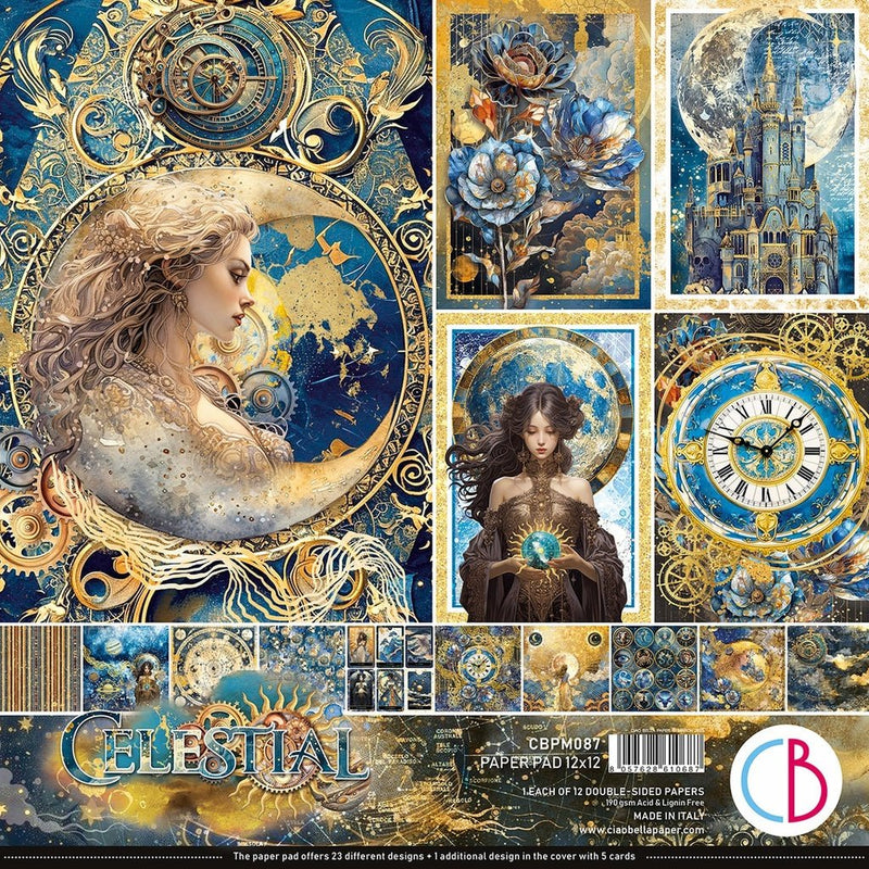 Celestial Paper Pad 12"x12" by Ciao Bella - Craftywaftyshop