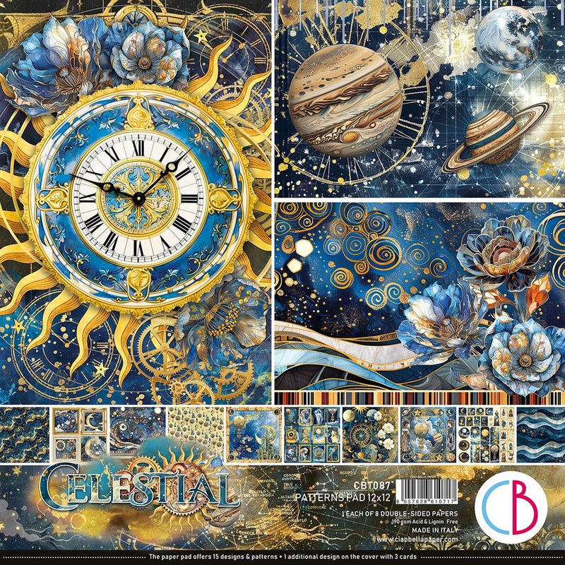 Celestial Patterns Pad 12"x12" by Ciao Bella - Craftywaftyshop