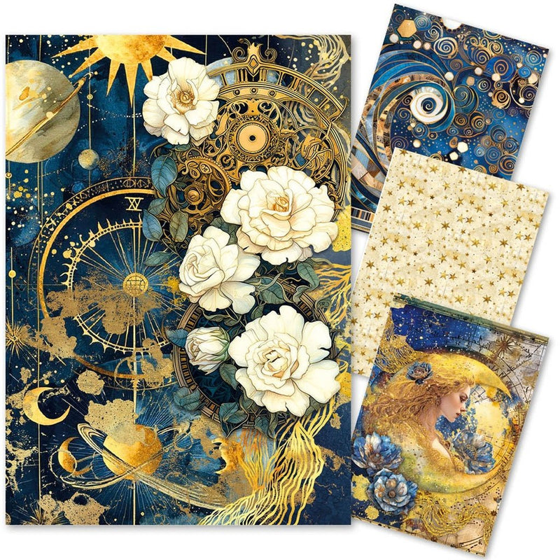 Celestial Rice Paper A4 Mixed by Ciao Bella - Craftywaftyshop