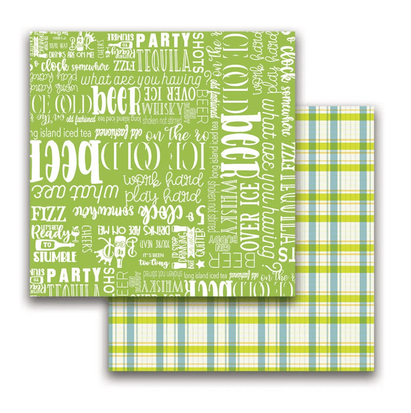 Cheers and Beers 6 x 6" Paper Pack By Polkadoodles - Craftywaftyshop