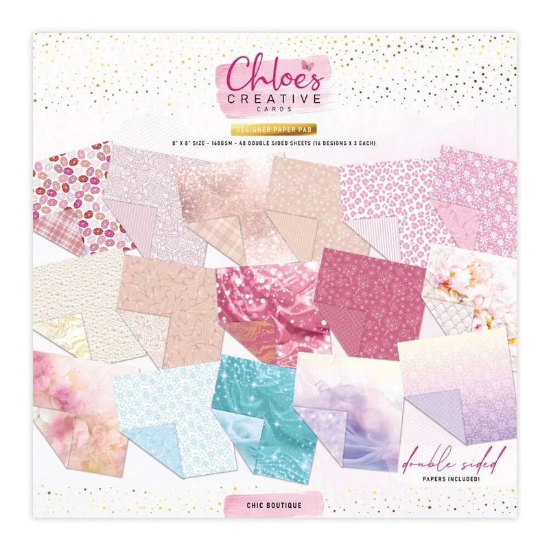 Chic Boutique 8x8 Designer Printed Paper Pad by Chloes Creative Cards - Craftywaftyshop