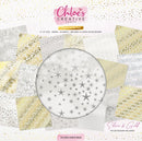 Chloes Creative Cards 8x8 Foiled Paper Pad - Gilded Christmas - Craftywaftyshop