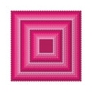 Chloes Creative Cards 8x8 Scalloped & Pierced Squares Metal Die Set (16 Nesting Dies) – Frames, Mats & Layers - Craftywaftyshop