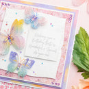 Chloe’s Creative Cards Butterfly Background 8x8 2D Embossing Folder – Textured Butterfly Pattern - Craftywaftyshop